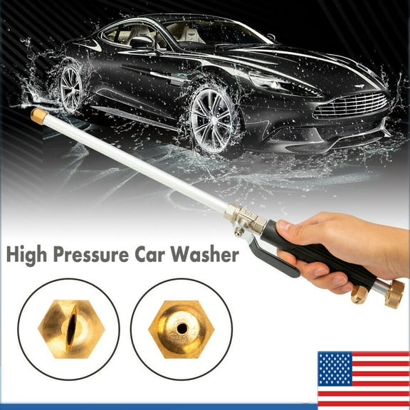 High Pressure Power Washer Spray Nozzle Water Hose Wands Water Jet Power Spray Nozzle for Car Home Washing Garden Plant Watering Blue
