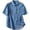 *1-Light Blue, variant on VBVC Women's Denim-Look Button Down Shirt,Ladies Short Sleeve Collared Chambray Blouse,Loose Fit Lightweight Summer Top for Women,Blue,M-2XL