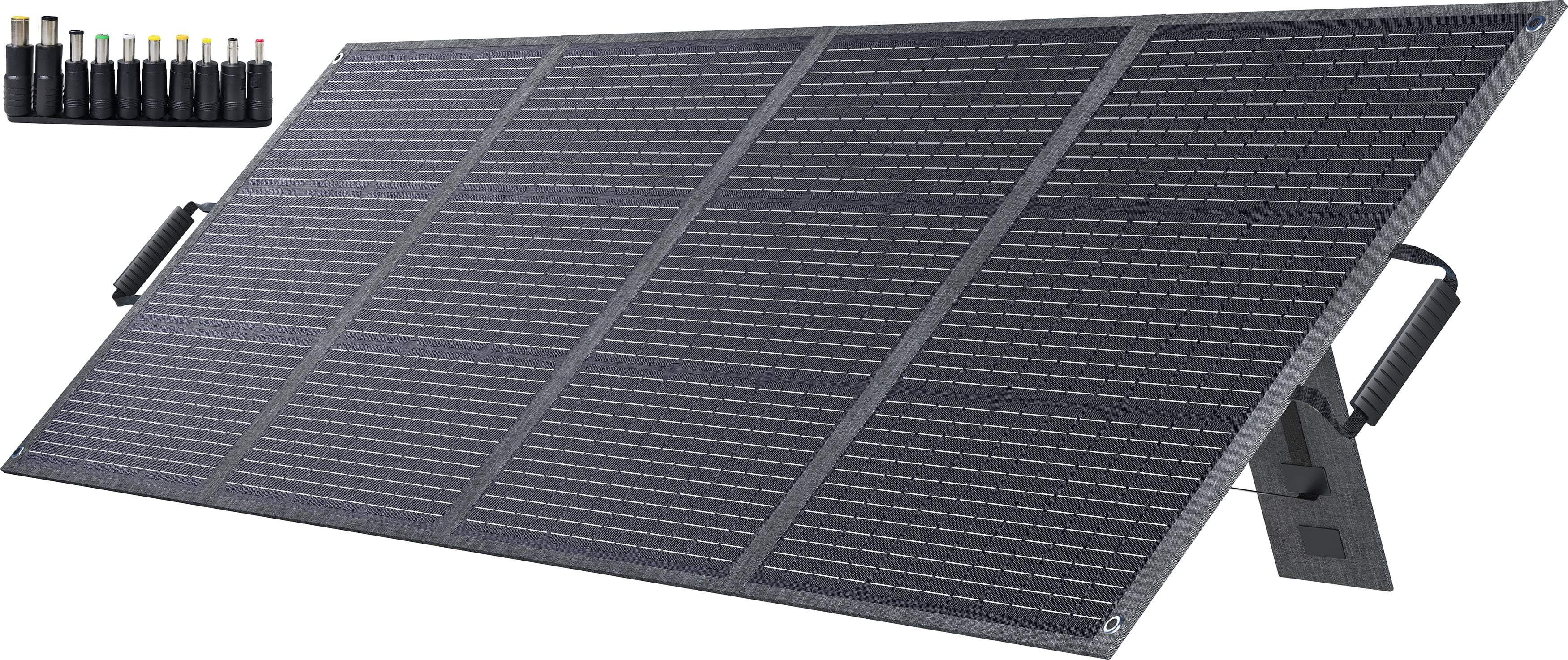ABOK 200W Portable Solar Panel – 23.5% High Efficiency, Foldable with Kickstand, IP68 Waterproof for Off-Grid, Camping, RV Road Trips, Outdoor Adventures & Home Power Stations