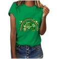 thumbnail image 1 of QIPOPIQ T-Shirts à Manches Courtes pour Femmes à Col Rond T-Shirts de la Saint-Patrick T-Shirt pour Dames T-Shirt Shamrock T-Shirt Vert T-Shirts de la Saint-Patrick T-Shirts Amples Léopard T-Shirts de Fête T-Shirts Graphiques Aubaines, 1 of 4