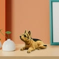 thumbnail image 4 of Figura de perro con cabeza de perro que mueve la cabeza para el tablero del automóvil. Perro pastor, 4 of 9
