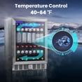 thumbnail image 7 of Auseo Beverage Refrigerator Cooler, 5.1Cu.ft, Wine or Champagne Cooler with a Lock LED Light, Temperature Control 24inch, 7 of 7