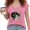 Rose Red, variant on Women's Blue Black White Crescent Moon Simple Line Font Art S-5XL V-Neck Sleeveless T-Shirt Light Stargazing Outdoor Tank Top