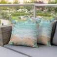 thumbnail image 3 of Outdoor Pillow Covers 24x24 Set of 2, Ocean Coastal Waterproof Patio Throw Pillow Covers for Couch Sofa Chair, Summer Nautical Beach Coral Starfish Decorative Pillowcases for Throw Pillows, 3 of 9
