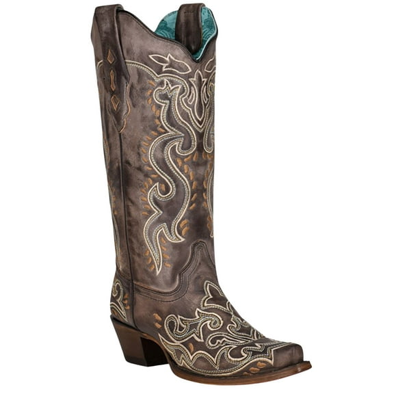 Corral Women's Embroidery Western Boot Snip Toe - Z5042 7 1/2 M US