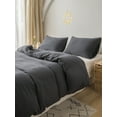 thumbnail image 5 of Navy Blue Bedding Sets King Dark Blue Duvet Cover Set Solid Pattern Washed Microfiber, No Filling, 5 of 9