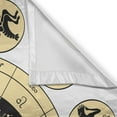thumbnail image 3 of Ambesonne Astrology Kitchen Curtains, Zodiac Chart, 55"x39", Black White and Yellow, 3 of 3