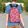 thumbnail image 4 of Lukts Strawberry Cake Pattern 15 Inch Student Backpack, Waterproof Laptop Backpack with Adjustable Shoulder Straps, Lightweight Travel, Campus Backpack, Unisex, 4 of 6