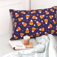 thumbnail image 4 of Honeii Candy Corn (2) Print Pillow Cases,Plush Throw Pillow Covers,Decorative Pillowcase for Sofa, Couch, Living Room-16"x24", 4 of 6