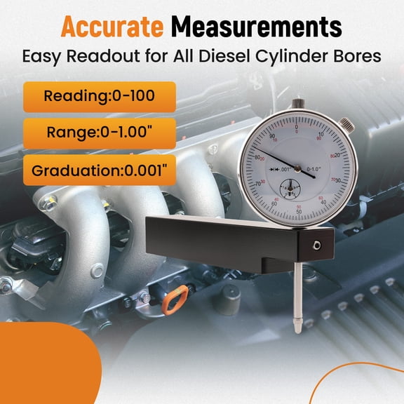 maXpeedingrods 6434 Sleeve Height and Counter Bore Gauge for All Diesel Engines Cylinder Bore Gauge, Range 0-1.00", Graduation 0.001", Reading 0-100