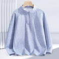thumbnail image 2 of Boys Girls Half Zip Pullover Sweatshirt Athletic Sport Henley Shirt Lightweight Long Raglan Sleeve Top Running Gym Activewear, 2 of 8