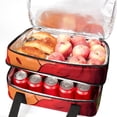 thumbnail image 5 of Fruit Large Capacity Double Layered Insulated Refrigerated Lunch Bag with Two Compartments, Carry Handle - 7.1x11.4x16.1 Inches, 5 of 6