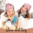 thumbnail image 4 of Picia pink Scarf bear Pattern Knitted Beanie Hat for Men and Women , Unisex Winter Warm Stretchy Knit Cap Thick Fisherman Beanies Cuffed Plain Skull Caps, 4 of 6