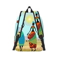thumbnail image 6 of Rocae African Women for Durable Canvas Backpack Leisure Large Bag Travel Rucksack Multi-function Backpack Medium, 6 of 8