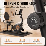 YOSUDA PRO Recumbent Exercise Bike for Home, 350 LB Capacity, 16-Level Magnetic Resistance, Quick-Adjust Seat, Bluetooth App