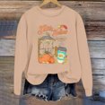 thumbnail image 2 of VBARHMQRT Chandails Graphiques pour Femmes Chandail à Capuche Tendance pour Femmes Imprimé Lettre Col Rond pour Automne et Hiver, 2 of 3