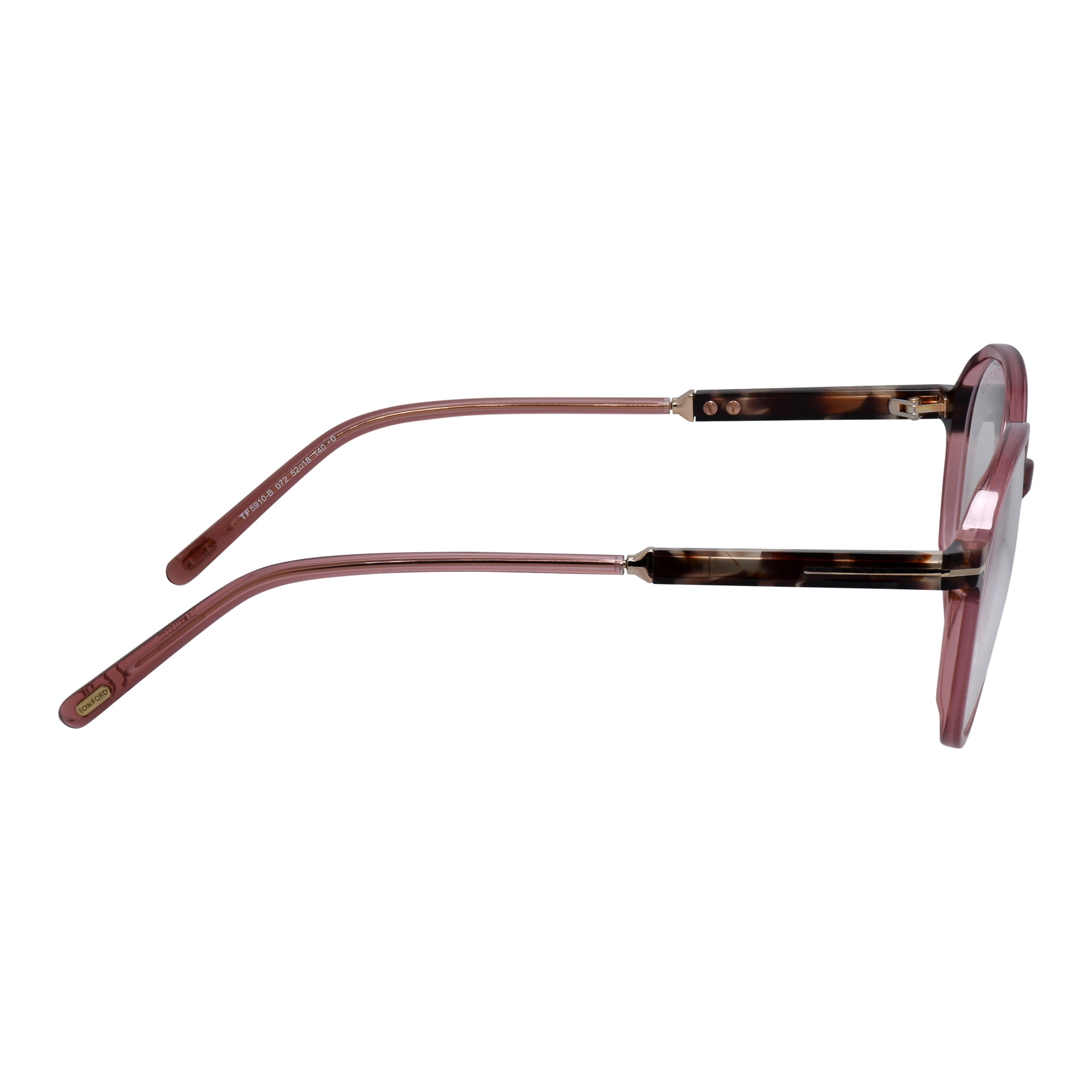 Tom Ford FT 5910-B 072 Light Pink Plastic Round Eyeglasses 52mm Tom Ford Ft5909-b Pink 072 Eyeglasses for Women main image 4