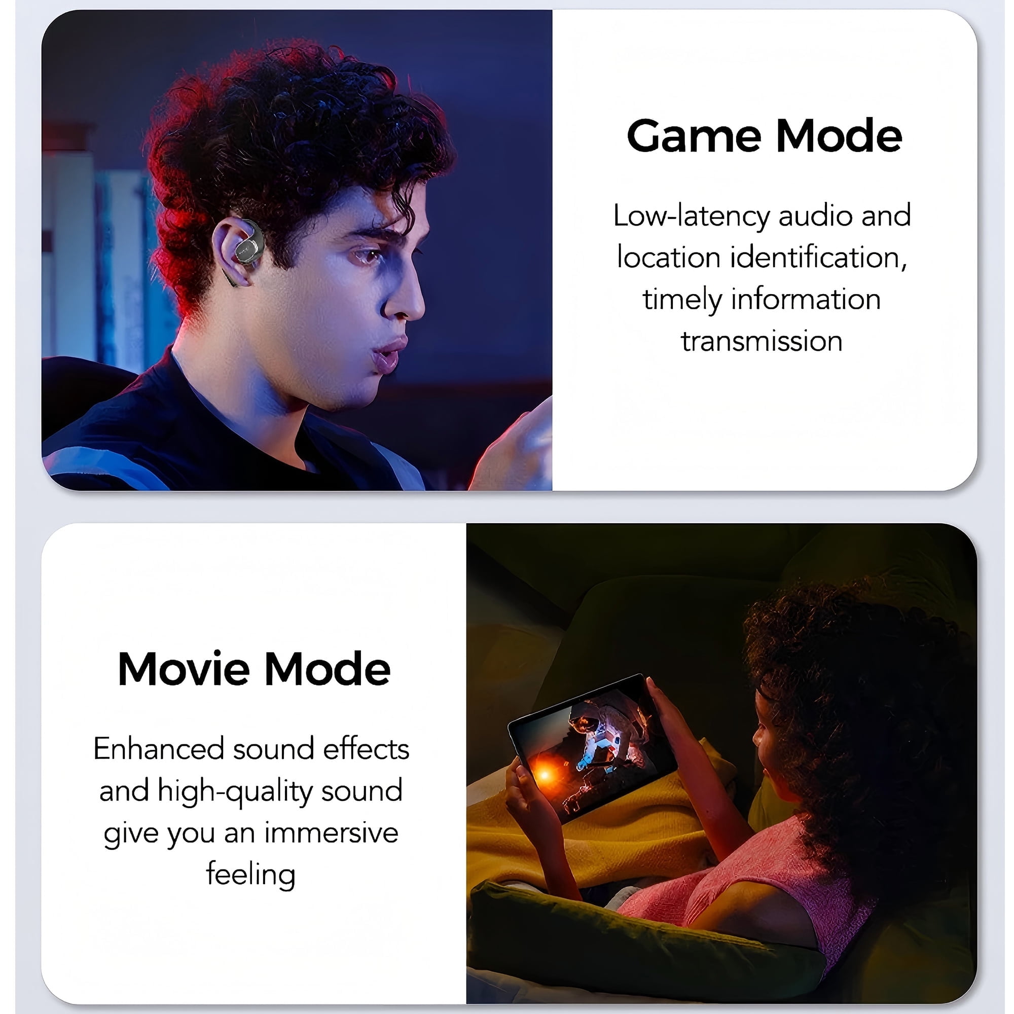 HTC NE11 Wireless Earbuds, AI Translate Earbuds Bluetooth 6.0 Headphones with Noise Cancelling Mic Smart Screen,60H IP6X Waterproof Sport Headset