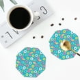 thumbnail image 4 of Naloa Donut Leather Coasters for Drinks, Durable Drink Coasters 4 Set for Tabletop Protection, Luxurious Home Décor and Housewarming Gift ( {designName})Octagon, 4 of 6