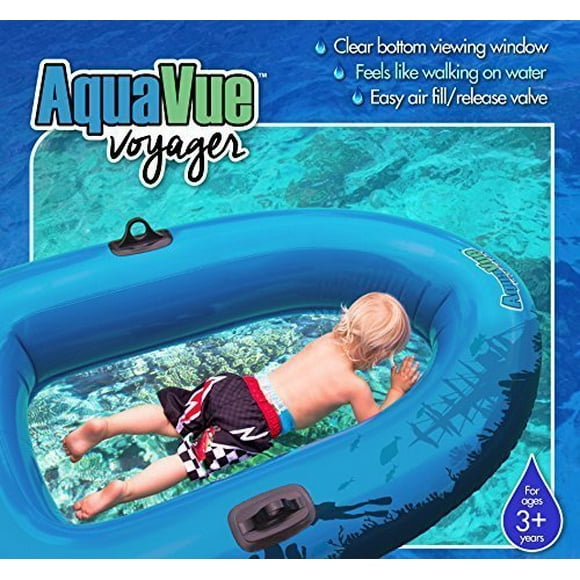Sieco Design AQUAVUE Voyager, Clear Bottom Inflatable Raft, for Kids and Adults