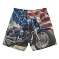 thumbnail image 4 of joogoo Boy Swim Trunks Motorcycle America Flag Bathing Beach Board Shorts 2T, 4 of 8