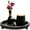 Black, variant on Round Black Wooden Decorative Serving Tray For Dining, Entryway And Living Spaces