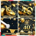 thumbnail image 4 of Golden Black 40th Birthday Banner Studded Happy Birthday Display Number 40 Metallic Balloons 40th Anniversary Backdrop for 40th Birthday Party Adult Celebration Family Gathering, 4 of 9