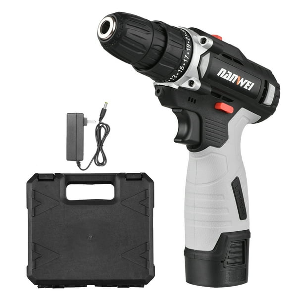 NANWEI 16.8V Taladro Inalámbrico Portátil 3/8 Pulgada Chuck 25+1 Gear
