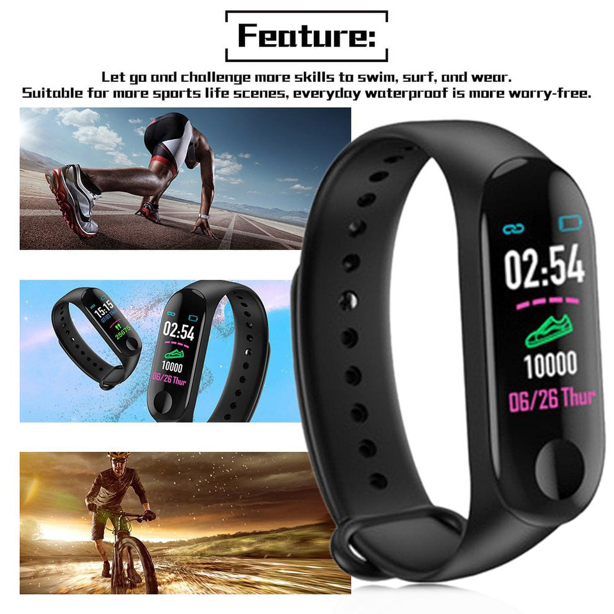 Xiaomi Mi Band SmartWatch Watch for Android iOS -black+Blue