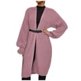 thumbnail image 2 of Cardigan Sweaters for Women Casual Lantern Sleeve Open Front Knitted Sweater Coat Jacket Womens Cardigan Sweaters, 2 of 8