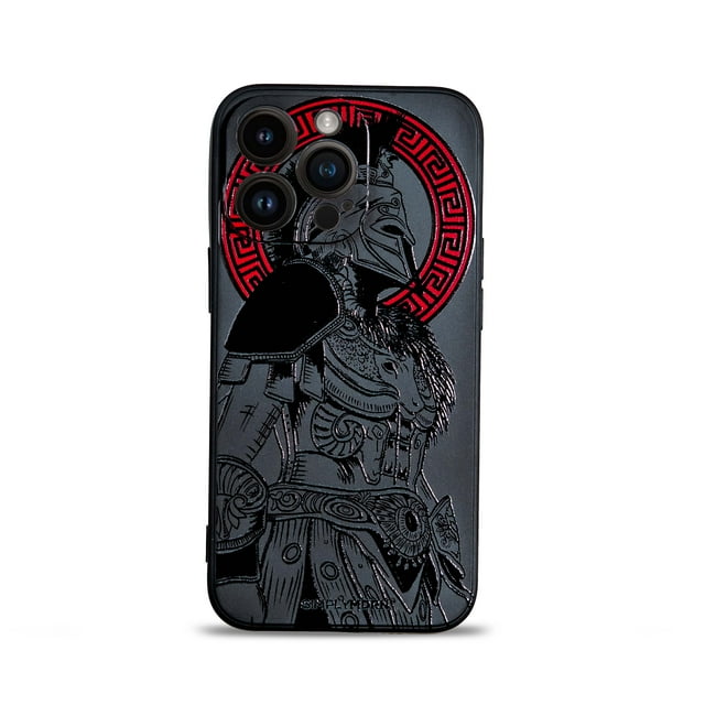 GLADIATOR (SLIM) Warrior Design - Étui Cool pour Hommes - Étui Assassin de Combat - Mince et Flexible (iPhone16Pro)