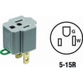 thumbnail image 2 of Leviton 125 125V Duplex Receptacle in Gray — UL Listed for US Residential Electrical Code Compliance, Drop-in NEC-Standard Wiring, 2 of 2