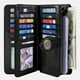 thumbnail image 2 of Travelambo Cartera Para Mujer De Gran Capacidad Con Bloqueo Rfid Carteras De Pulsera De Cuero Genuino(Negro), 2 of 5