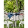 thumbnail image 3 of Outdoor Tablecloths with Umbrella Hole & Zipper, Independence Day Round Tablecloth 54 Inch, Patriotic Eagle U.S Flag Vintage Waterproof Table Cloth, Patio/Pool/Picnic Table Covers, 3 of 8