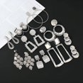 thumbnail image 2 of DESIGNICE 4Pcs Earrings for Women,Clip Earrings for Women,Clip on Earrings Women,Silver1, 2 of 4