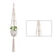 thumbnail image 2 of Toystoory Macramé hecho a mano para plantas, colgador de flores/macetas para decoración de pared, 1 ud. Jardín y Patio No.09, 2 of 6