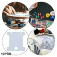 thumbnail image 3 of BUYISI 20 Pcs Plastic Thread Holder Bobbins Spool Thread Card Embroidery Floss Diy Stitch Organizer Holder Sewing Tools White, 3 of 5