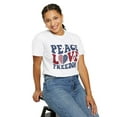 thumbnail image 6 of Peace Love Freedom America Comfort Colors Unisex Fourth of July Shirt, 6 of 7