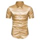 thumbnail image 1 of Camisas Hawaianas Para Hombre Camisas de manga corta para hombre de verano Eurocode Comercio exterior Moda informal Camisa para hombre (Yellow, L), 1 of 4