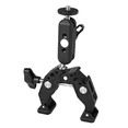 thumbnail image 1 of C1FD Rotating Two Ball Head Camera Clamp Adapter Cold Shoe Connection Fit Action Camera Smartphones,1 * C-type crab claw clamp,Black, 1 of 7