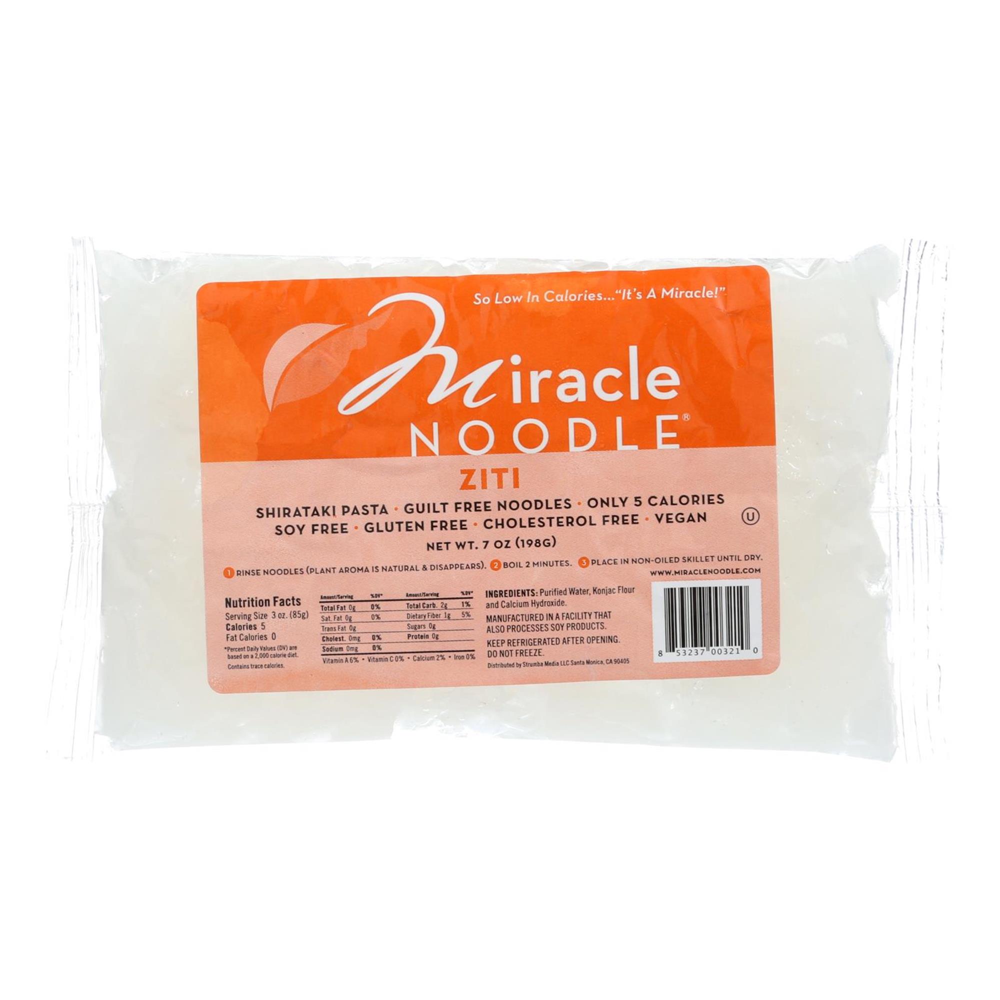Miracle Noodle Shirataki Pasta, Ziti, 7 Oz
