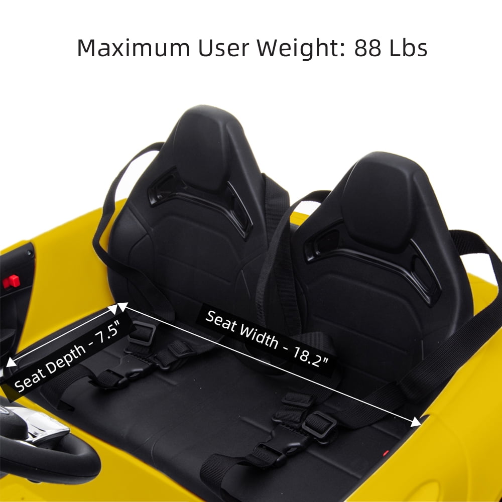 Kepooman Electric Car for Kids Car LZ-920 Dual Drive Battery 12V 2.4G Remote Control, Yellow Kepooman Electric Car for Kids Car LZ-920 Dual Drive Battery 12V 2.4G Remote Control, Yellow