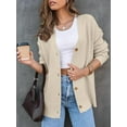 thumbnail image 4 of Women Cardigan Sweater Fall Outfits Cloth Fashion Button Front Casual Trendy Tops, 4 of 5