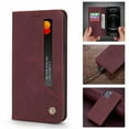 thumbnail image 3 of POLA Retro Classic Magnetic PU Leather Flip Wallet Card Holder Phone Case Cover for iPhone 13 (Red), 3 of 9