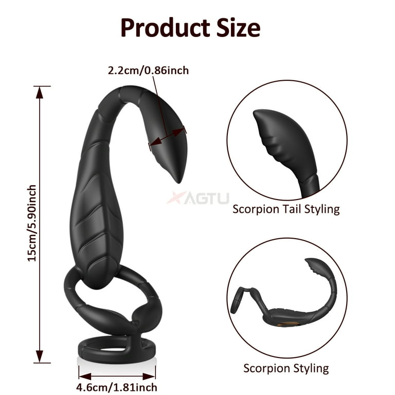 Xbonp 10 Vibration Modes Vibrating Penis Ring with Mini Prostate Massager,  Men Vibrators Sex Toys