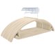 thumbnail image 5 of Arco de flocado semicircular sin costuras antideslizante ángulo anti-hombro no puede permitirse el lujo de empacar percha de ropa para el hogar de gamuza, 5 of 6