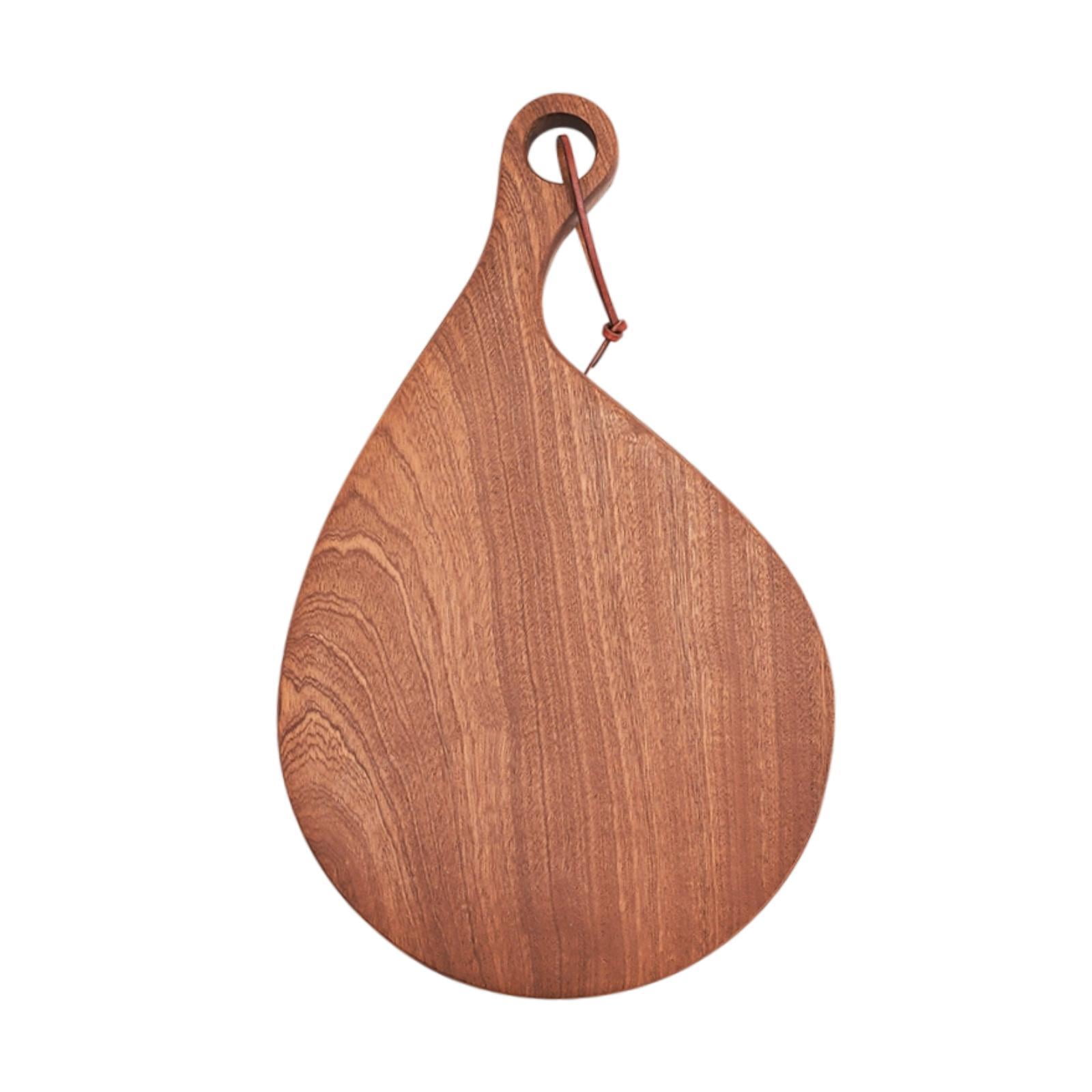 Wood Cutting Board Chopping Board Bread Board with Handle Durable Hardwood for Family Kitchen Use