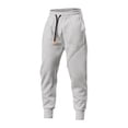 thumbnail image 2 of Aayomet Joggers for Men Fitness Running Trousers Drawstring Loose Waist Color Matching Pants Pocket Loose (GY1, L), 2 of 4