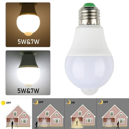 Infrared Led Pen (TSV PIR Motion Sensor LED Bulb 5W/7W E27 LED PIR Motion Sensor Auto On/Off Energy Saving Night Light Lamp Bulb Infrared for Stairs Garage)