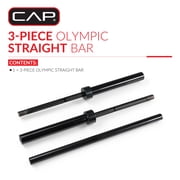 CAP Barbell 7' 3-Piece Thread Lock Olympic Weightlifting Straight Bar